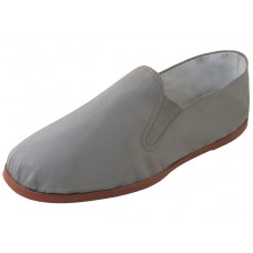 T2-505-M - Wholesale Men's Slip on Twin Gore Cotton Upper with Rubber Out Sole Kung Fu / Tai Chi Shoes (*Gray Color)